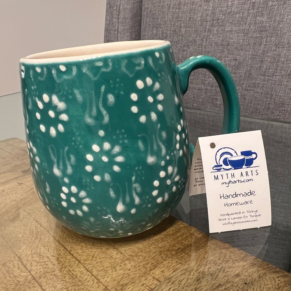 Myth arts Teal Handmade Ceramic Mug